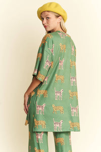 CHEETAH PRINT TOP-BOTTOM SET