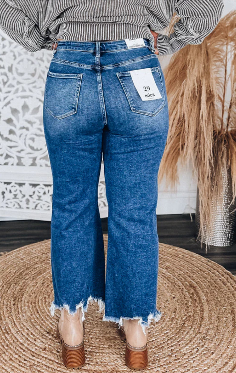 PLUS SIZE 90’S VINTAGE FLARE JEAN (millennim blue)