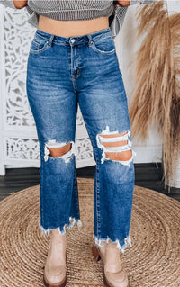 PLUS SIZE 90’S VINTAGE FLARE JEAN (millennim blue)