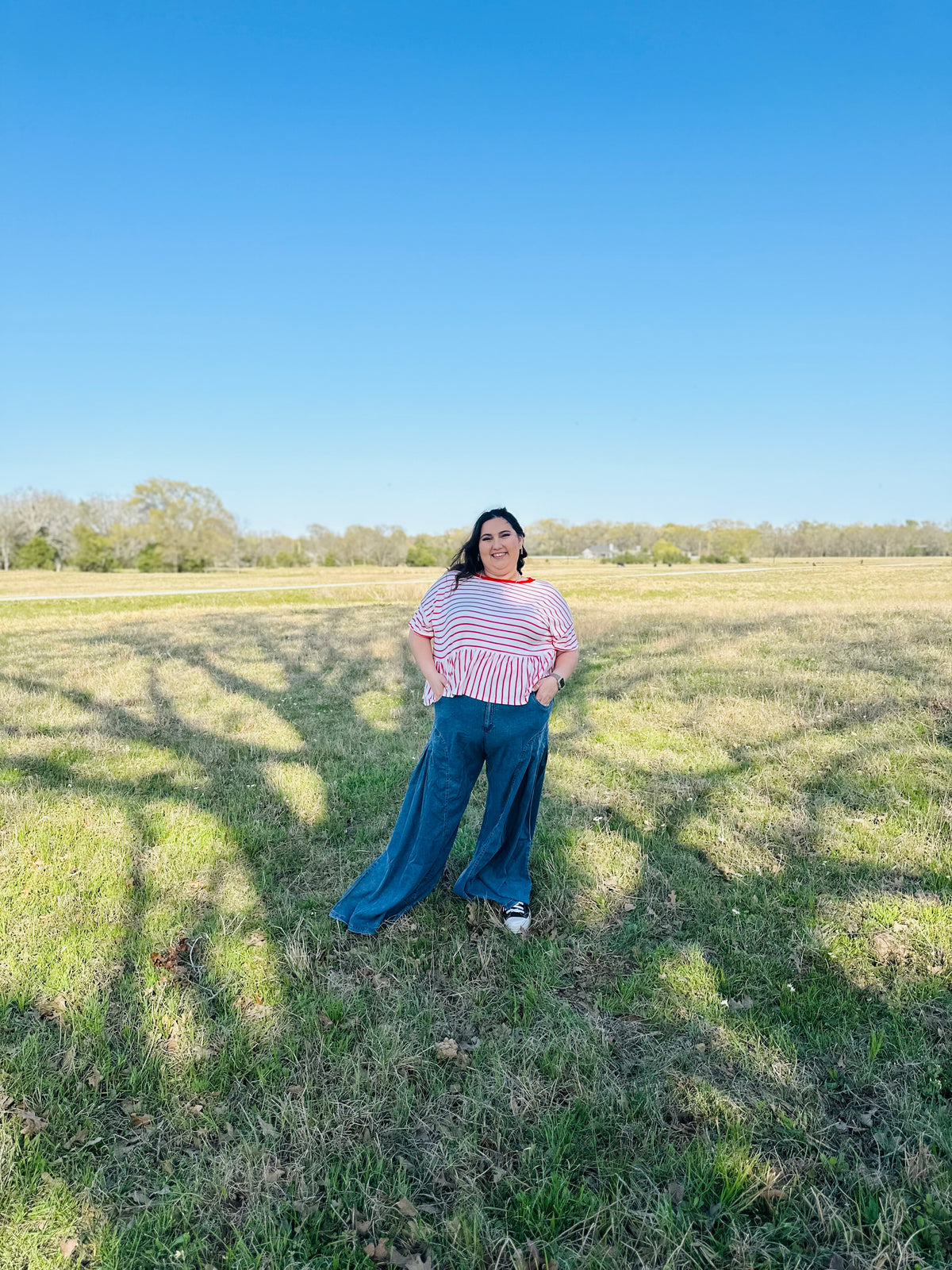 Striped Babydoll Short Sleeve Top