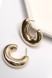 BALLOON PUFFY HOOP EARRINGS  |