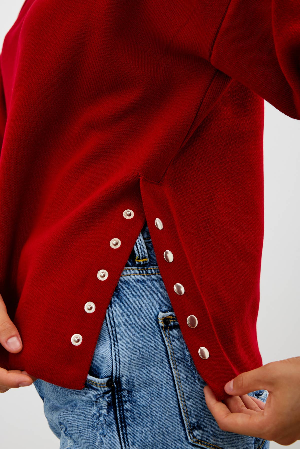 Mock Neck Knit Oversized Sweater