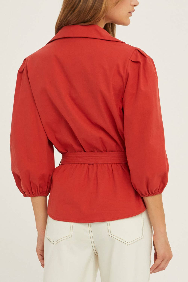 Emily Cotton Wrap Top