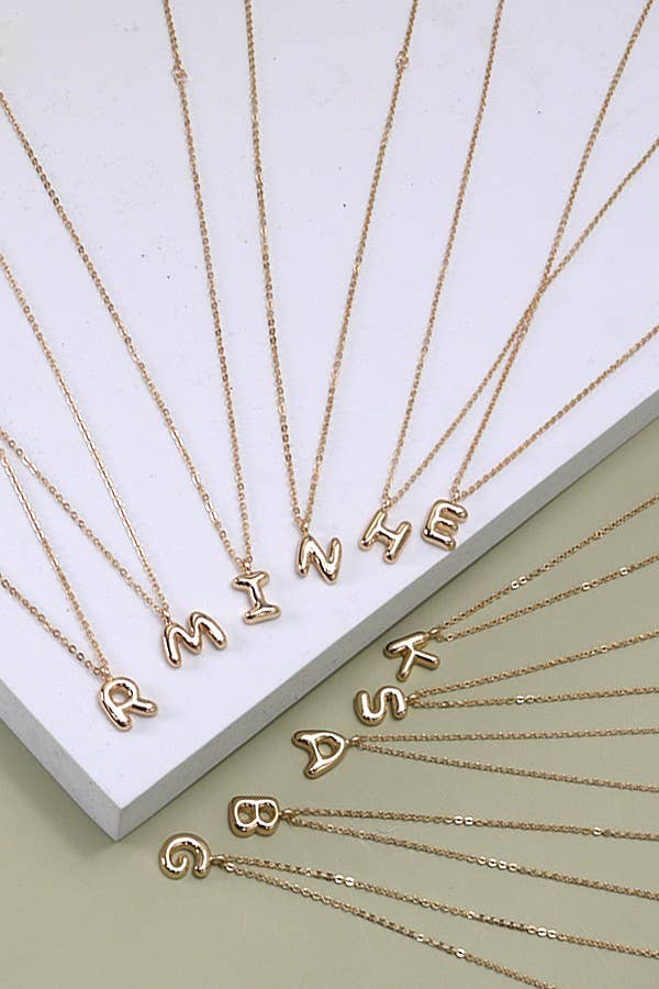BALLOON BUBBLE PERSONALIZED INITIAL NECKLACE |